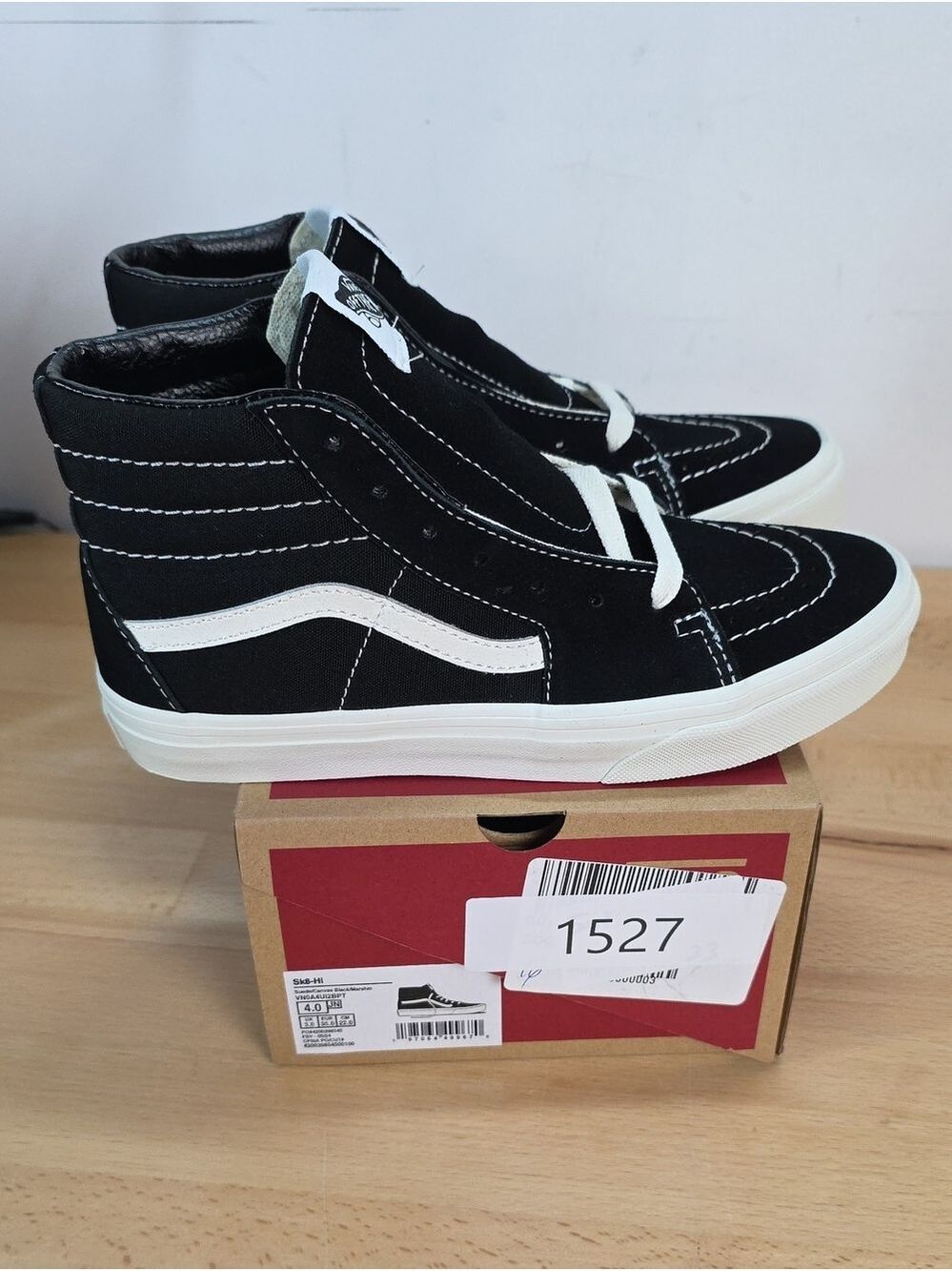 Vans Black & White High-Top Skate Sneakers Junior 4